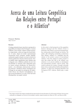 Acerca de uma Leitura Geopolítica das Relações entre Portugal e o