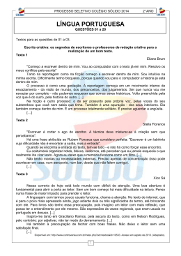 PROVAS - 2&ordm; ano M&eacute;dio