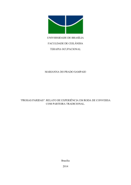 prosas paridas&rdquo;: relato de experi&ecirc;ncia em roda