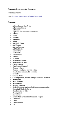 Poemas de &Aacute;lvaro de Campos Poemas: