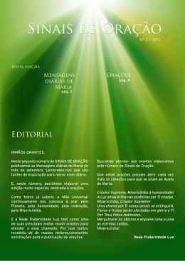 revista sinais de ora&ccedil;&atilde;o n&ordm; 2