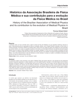Histórico da Associação Brasileira de Física Médica e sua