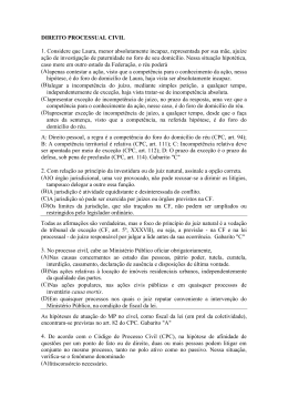 DIREITO PROCESSUAL CIVIL 1. Considere que Laura