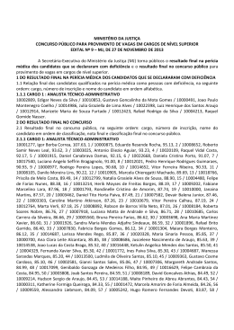 Edital n&deg; 9 - Resultado final na per&iacute;cia m&eacute;dica dos