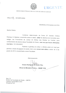 MINISTÉRIO PÚBLICO DO ESTADO DE MINAS GERAIS