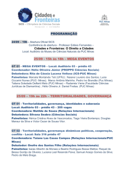 PROGRAMA&Ccedil;&Atilde;O Cidades e Fronteiras: O Direito a