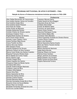 lista de bolsistas aprovados/ ( PAEx 2008 )