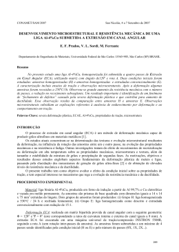 DESENVOLVIMENTO MICROESTRUTURAL E RESIST&Ecirc;NCIA
