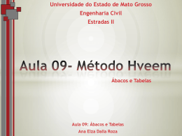 aula 09- método hveem - UNEMAT – Campus de Sinop
