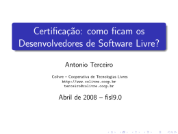 Certificação: como ficam os Desenvolvedores de Software Livre?