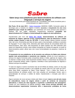 Sabre lança nova plataforma para desenvolvedores de software
