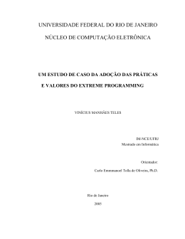 Dissertação de Mestrado sobre XP