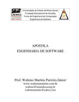 APOSTILA ENGENHARIA DE SOFTWARE Prof. Walteno Martins