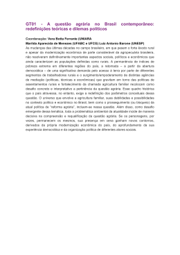 GT01 - A quest&atilde;o agr&aacute;ria no Brasil contempor&acirc;neo: redefini&ccedil;&otilde;es