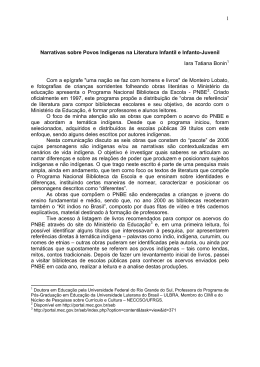 1 Narrativas sobre Povos Ind&iacute;genas na Literatura Infantil e Infanto