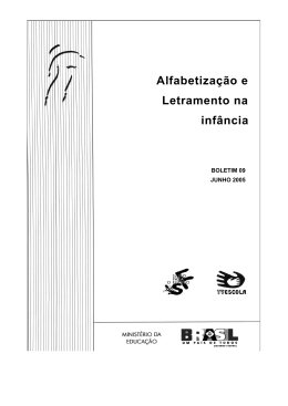 Alfabetiza&ccedil;&atilde;o e Letramento na inf&acirc;ncia