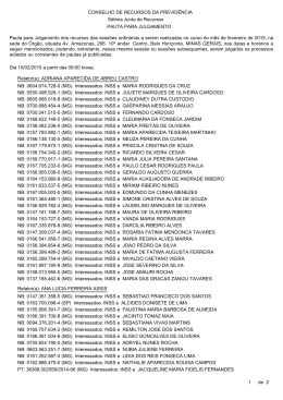 Pauta de julgamento n° 071 a 076 – 10/02/2015