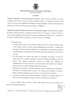 MUNICÍPIO DE VYLA NO VA DE CER VEIRA CÂMARA MUNICIPAL