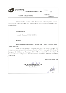 de Cvmm`m&ccedil;ao PORTARIA