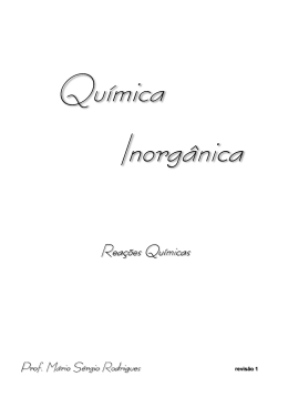 Reações Químicas - Professor Mário Sérgio