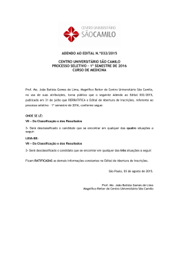 Edital 032-2015 - Processo Seletivo Medicina 2016-1