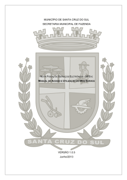 Santa Cruz do Sul - Manual Web Service 1.0.5