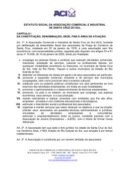 estatuto da associa&ccedil;&atilde;o comercial e industrial de santa cruz do sul