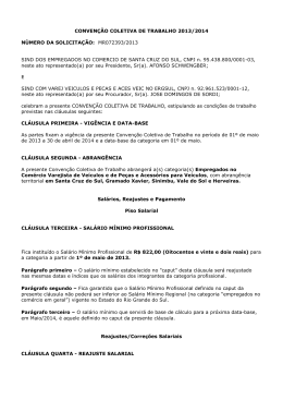 convenção coletiva de trabalho 2013/2014