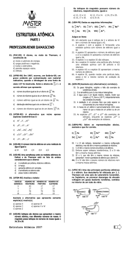 ESTRUTURA AT&Ocirc;MICA ESTRUTURA AT&Ocirc;MICA
