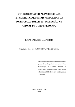 estudo do material particulado atmosf&eacute;rico e metais
