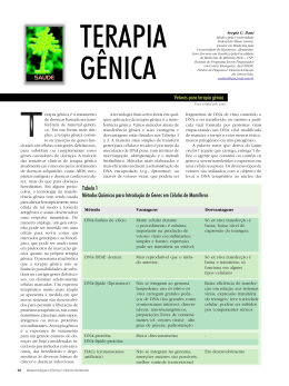 TERAPIA GÊNICA - Biotecnologia
