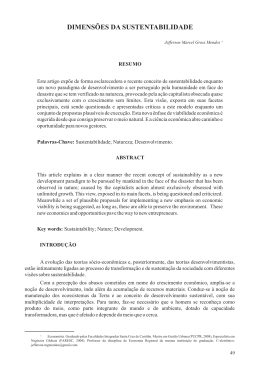 Dimens&otilde;es da sustentabilidade