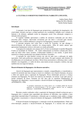 A cultura e o desenvolvimento da narrativa infantil