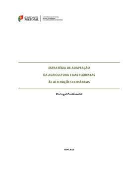 estrat&eacute;gia de adapta&ccedil;&atilde;o da agricultura e das florestas &agrave;s
