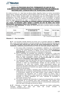 edital do processo seletivo para oferta de curso