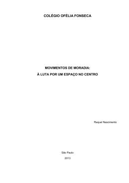 Raquel Barbosa - Movimentos de Moradia
