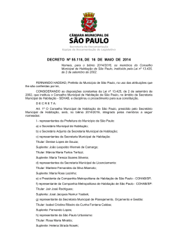 DECRETO N&ordm; 55.118, DE 16 DE MAIO DE 2014