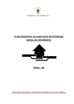 PLANO MUNICIPAL DE HABITA&Ccedil;&Atilde;O DE INTERESSE