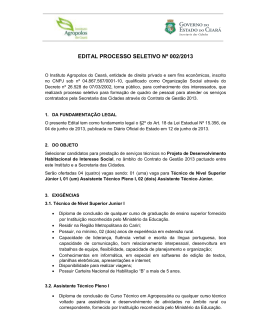 edital processo seletivo nº 002/2013