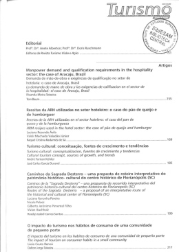 Turismo: Vis&atilde;o e A&ccedil;&atilde;o, v. 9, n. 2, maio/ago. 2007
