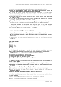Biologia - Reino Vegetal &ndash; Bri&oacute;fitas