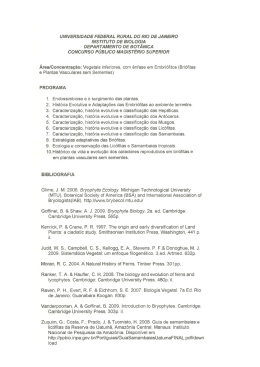 vegetais inferiores com &ecirc;nfase em embri&oacute;fitas