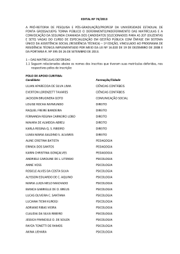 edital n&ordm; 74/2013 a pr&oacute;-reitoria de pesquisa e p&oacute;s-gradua&ccedil;&atilde;o