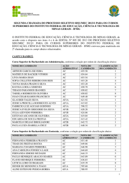 2&ordf; chamada - Sisu/MEC/2013-1