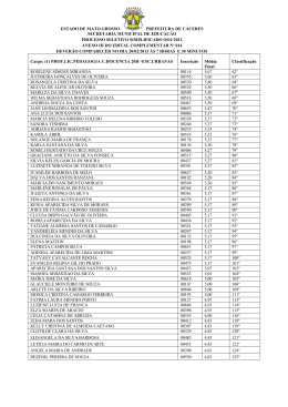 estado de mato grosso prefeitura de cáceres secretaria municipal