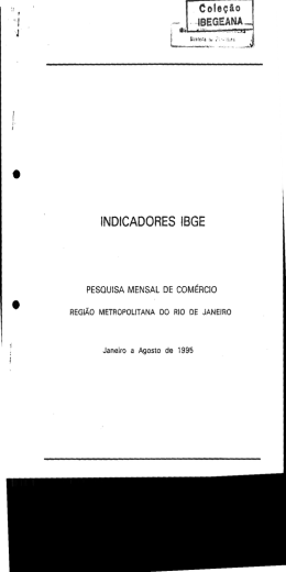 INDICADORES IBGE - Biblioteca do IBGE