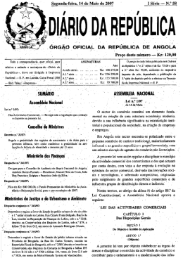 Lei das actividades comerciais - SIMJS