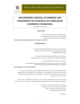 recupera&ccedil;&atilde;o judicial da empresa com fundamento no princ&iacute;pio da