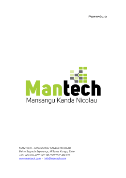 Portfólio MANTECH – MANSANGU KANDA NICOLAU