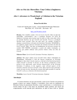 Alice no Pa&iacute;s das Maravilhas: Uma Cr&iacute;tica &agrave; Inglaterra
